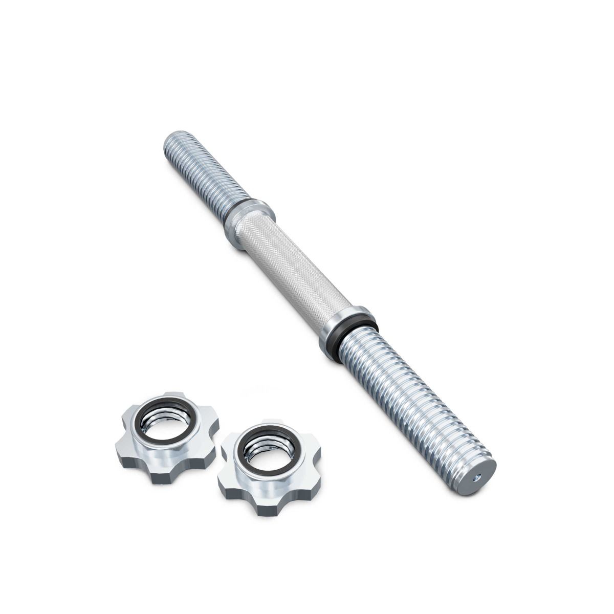 K-Sport dumbbell bar with threaded ends and two star collars