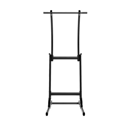 Front view of the freestanding pull-up and dip station