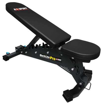 Heavy duty adjustable weight bench in incline position