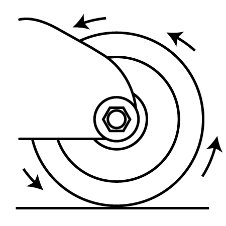 Icon showing non-slip rubber foot caps