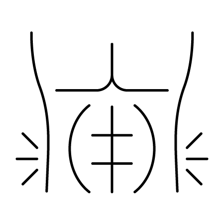 Icon for abdominal training with adjustable bench