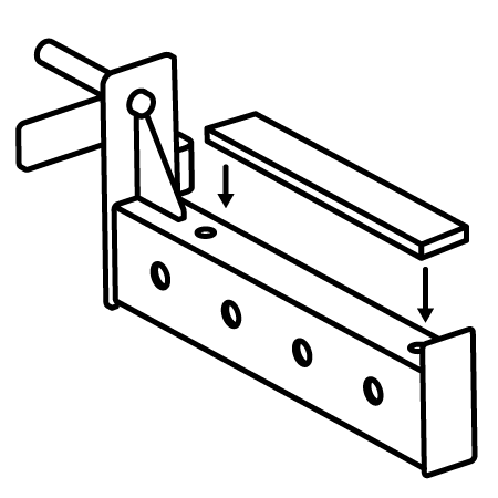 Icon showing rubber protection on barbell J-cups