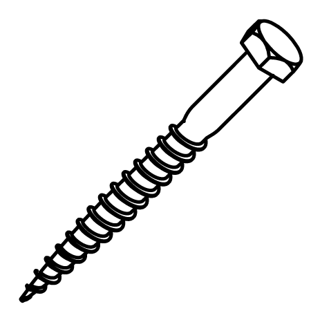 Icon showing wall fixing screw