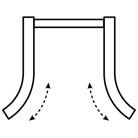 Icon showing stable wide base