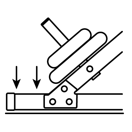 Icon showing weight plate holder for added stability