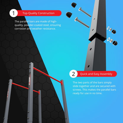 Disassembled parts of the parallel bars