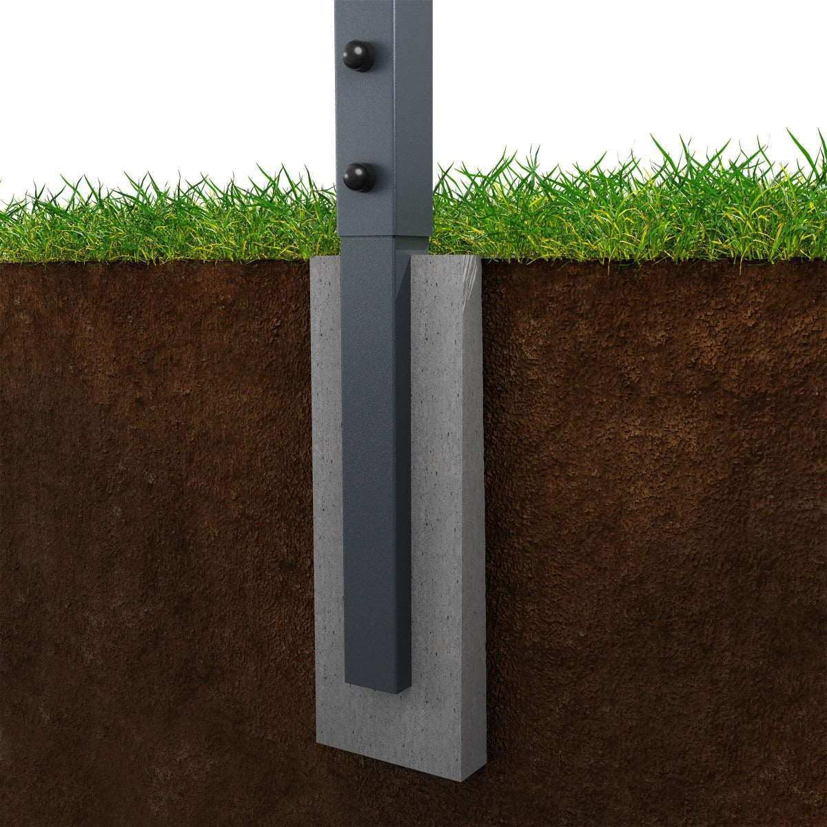 Detail of the ground anchoring for the parallel bars