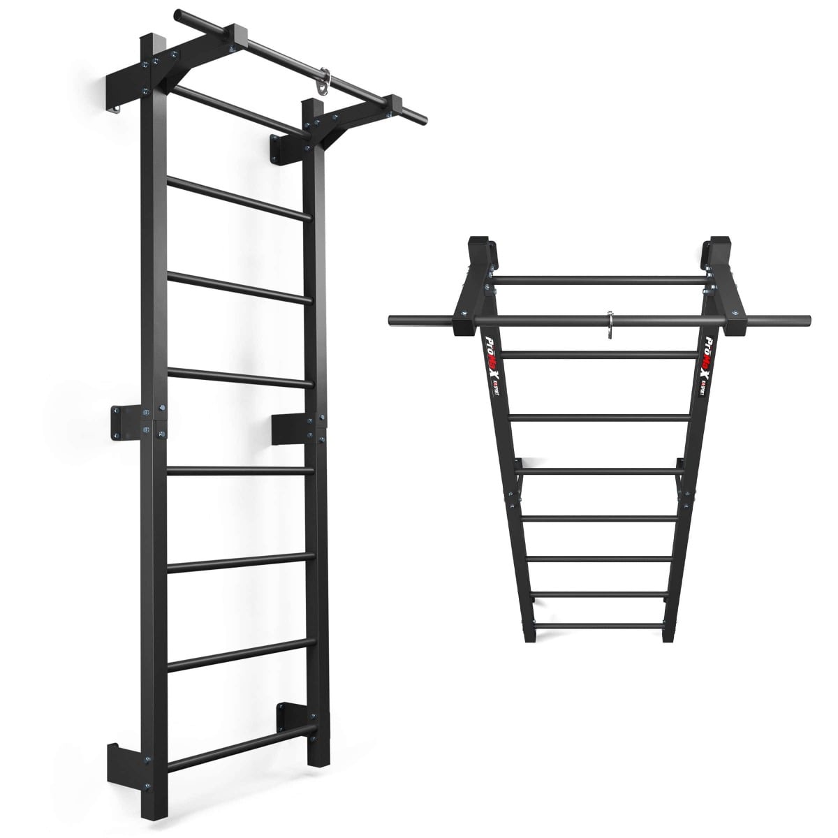 Wall-mounted metal fitness wall bars with pull-up bar