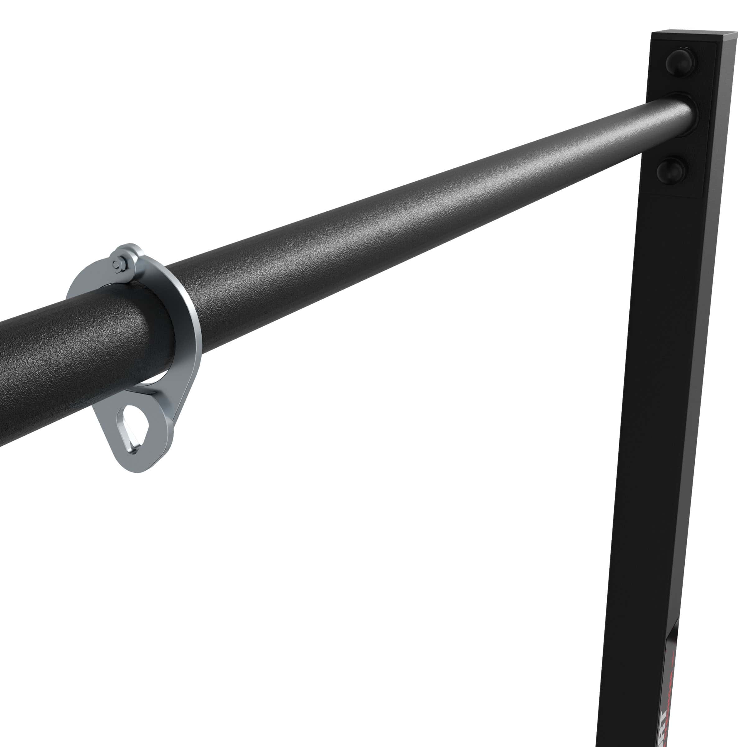 Outdoor pull up bar dip station with punch bag for boxing and conditioning workouts