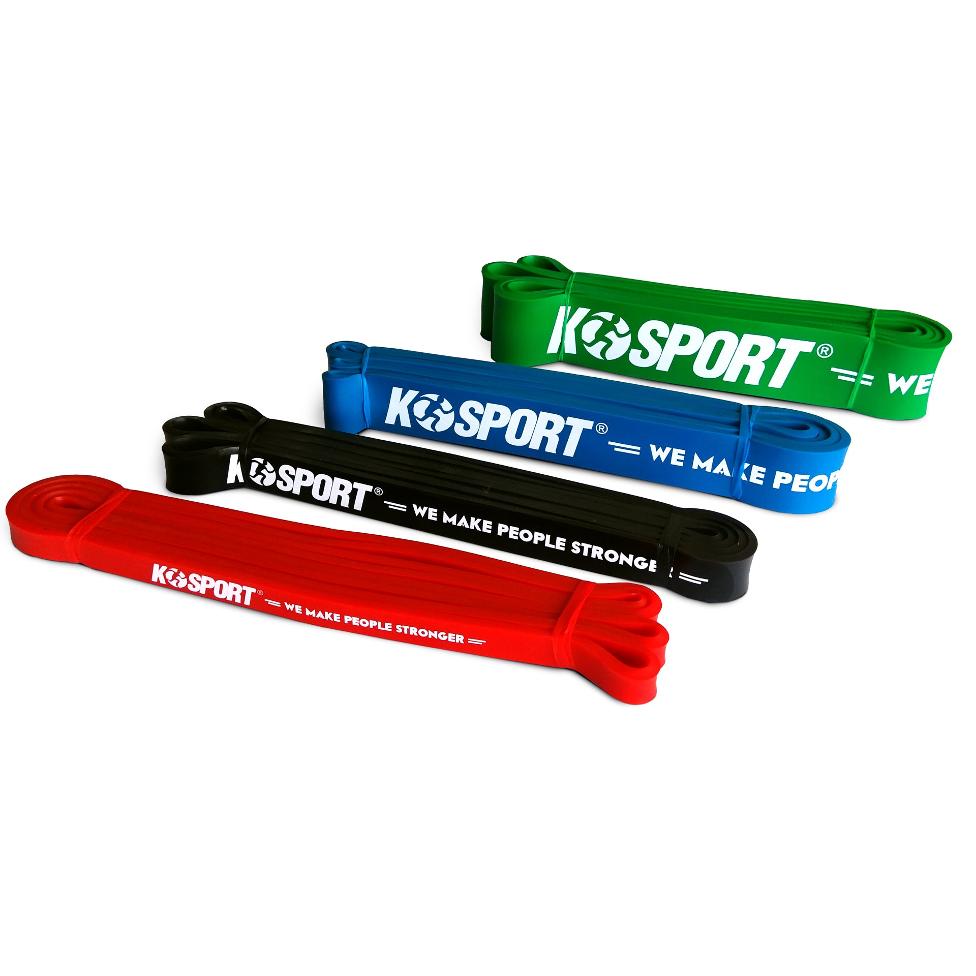 K-Sport power resistance bands set in four resistance levels