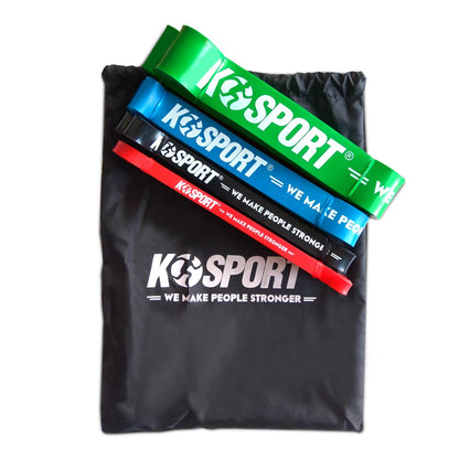 K-Sport resistance bands with storage and carrying bag