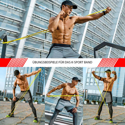 Exercise examples using K-Sport power resistance bands