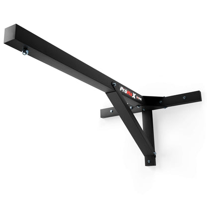 Heavy-duty black punchbag wall bracket with reinforced steel support