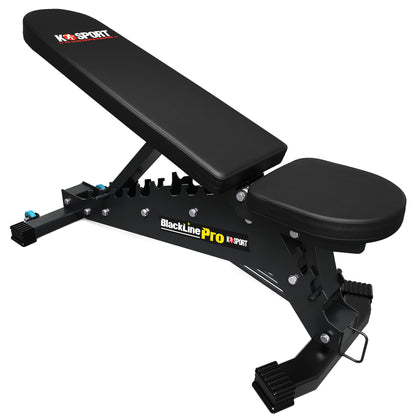 Heavy-duty adjustable weight bench with padded seat for home gym bodybuilding exercises