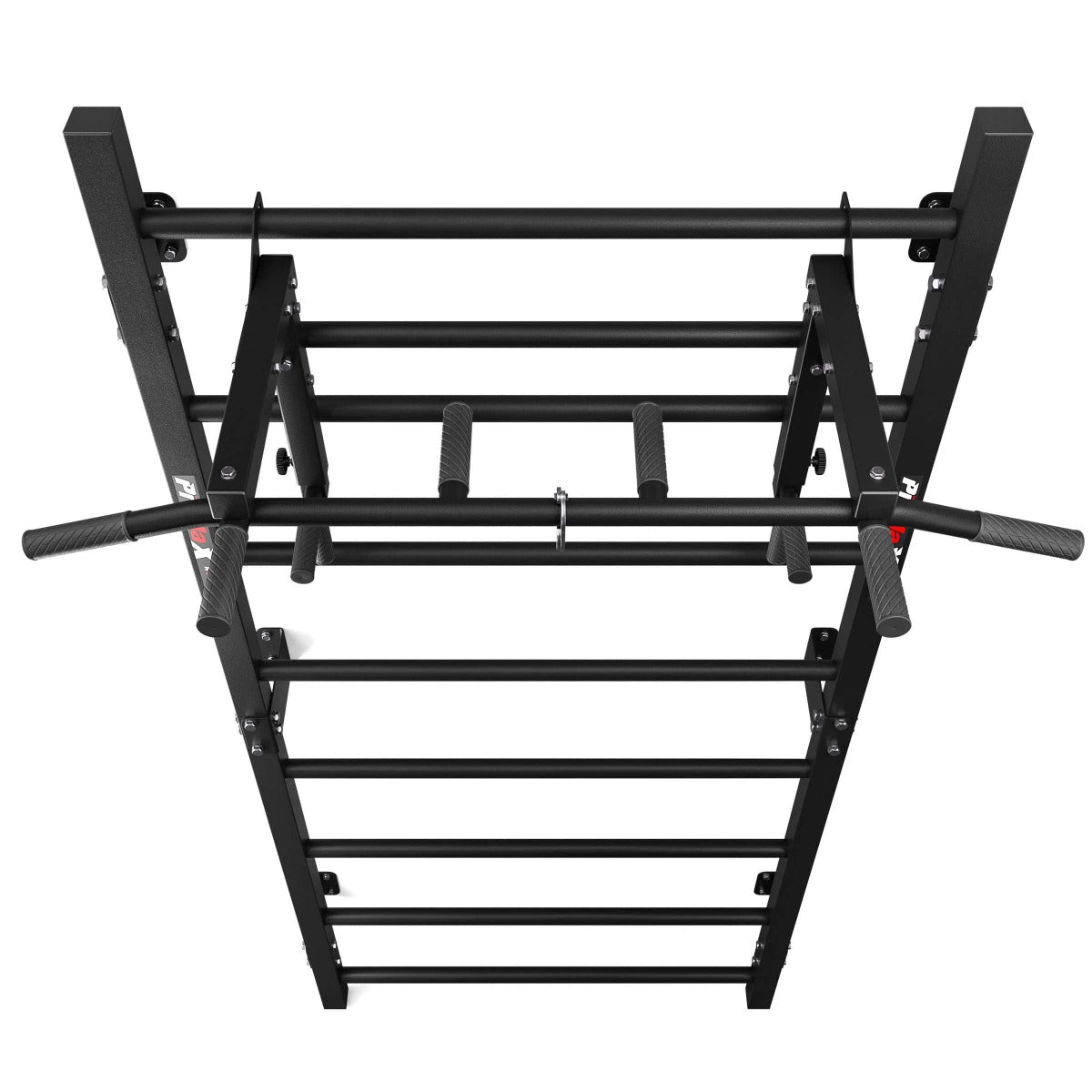 Multi-grip pull-up bar section on Swedish ladder wall bars