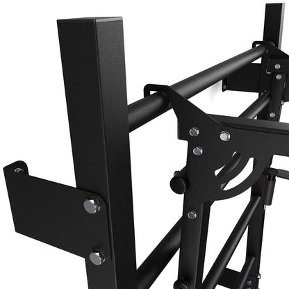 Heavy-duty mounting hook mechanism for securing the pull-up bar to the Swedish Ladder Wall Bars
