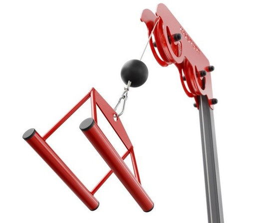 K-Sport V Handle Row Handle attached to cable pulley