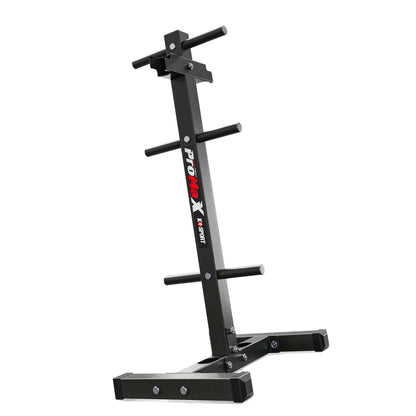Side view of K-Sport vertical weight plate storage rack