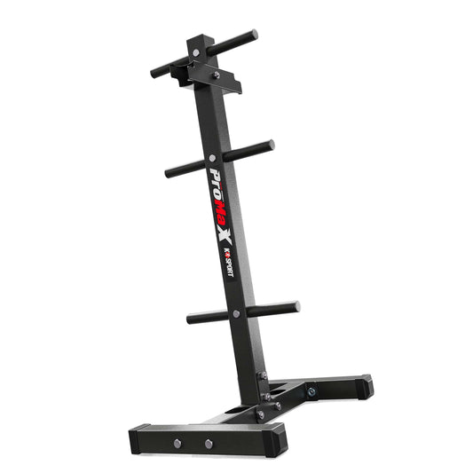 Side view of K-Sport vertical weight plate storage rack