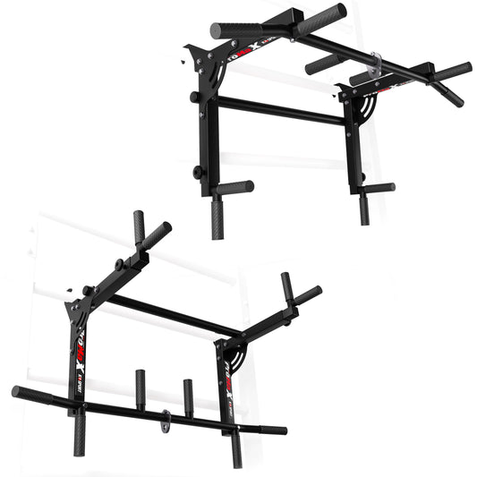 Wall Mounted Pull Up Bar and Dip Station 2 in 1 with Removable Design