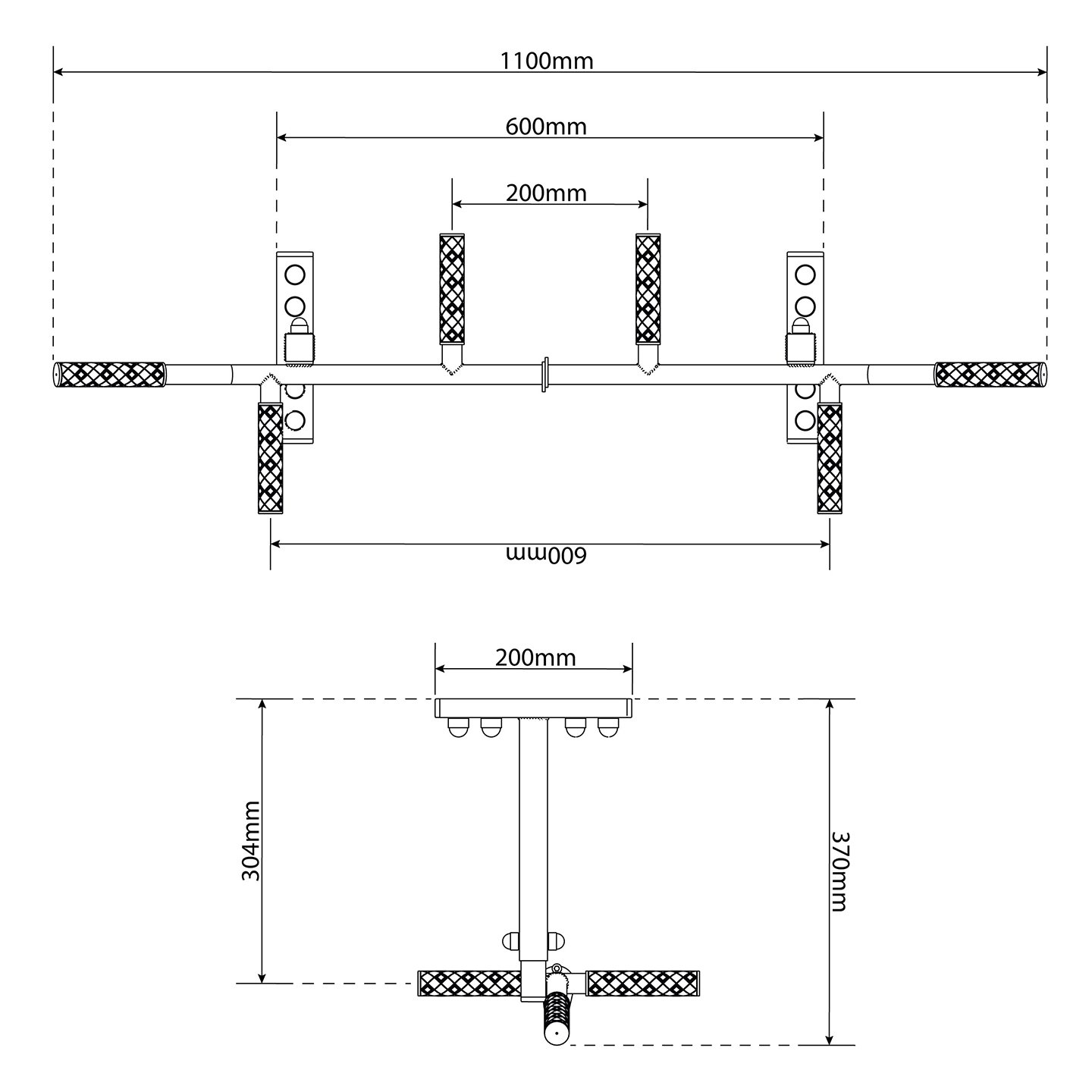 Ceiling Mounted Pull Up Bar K Sport UK   K Sport Ceiling Mounted Pull Up Bar 6 