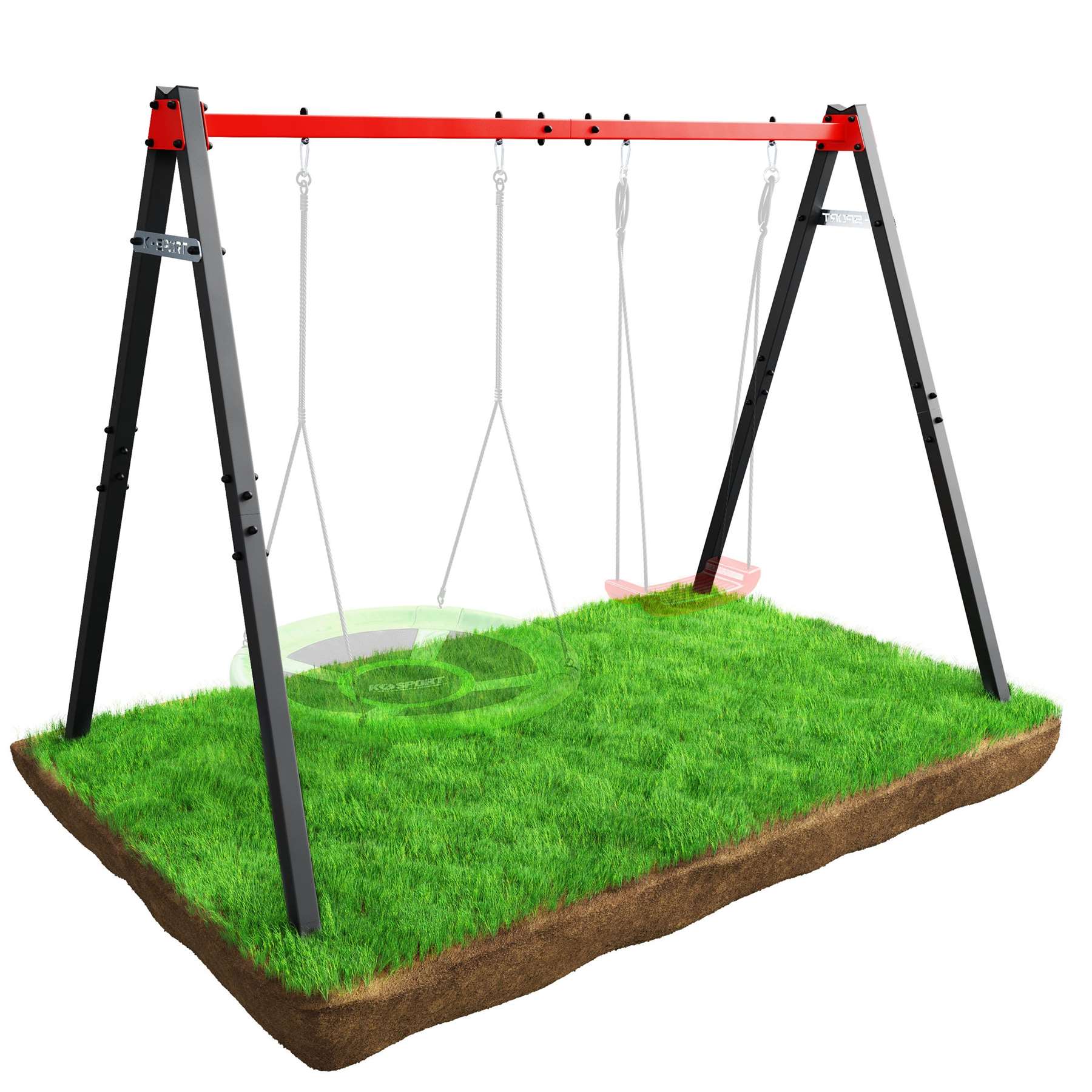 Double Children's Swing Frame For Garden - K-Sport UK